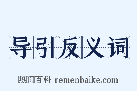 导引反义词是什么意思的图片